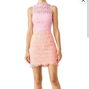 Slate & Willow Pink and Peach Lace Dress